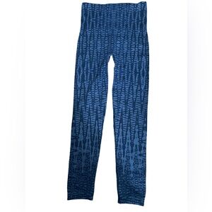 SPANX Navy Patterned Leggings Shaping Stretch Pants Women Medium NWT